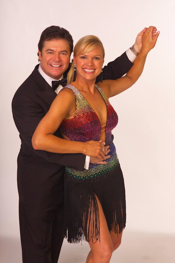 Somers in 2004 with Dancing With The Stars co-host Sonia Kruger. Somers will not be returning to the series in 2024.