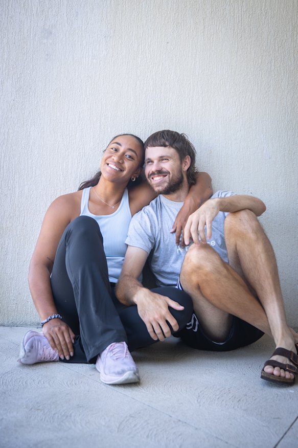 Aiava with her fiance Corey Gaal.