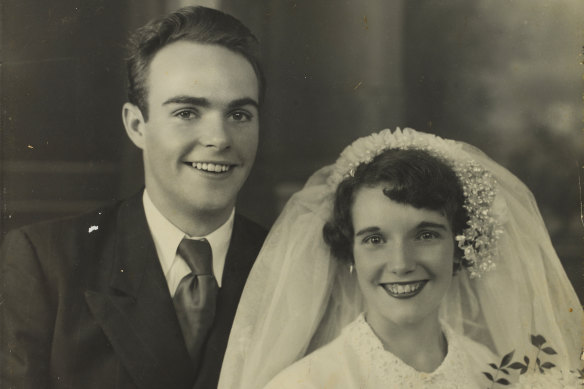 Pictured is Phyllis' daughter Verree and son-in-law Ken Callaghan on their wedding day.
