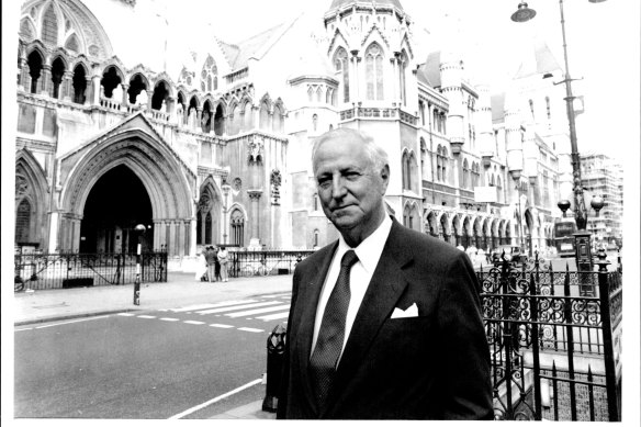 Dr William McBride in London in 1993 after learning he had been struck off the NSW medical register.