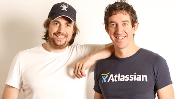 Atlassian co-founders Scott Farquhar, right, and Mike Cannon-Brookes  are the 499th and 500th richest people on the planet.