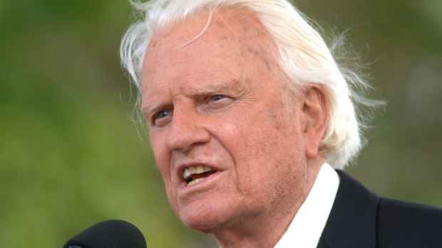 The Reverend Billy Graham, pictured in 2005, has died at his home in North Carolina aged 99. He preached to more people than anyone in history.