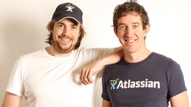 Atlassian co-founders Scott Farquhar, right, and Mike Cannon-Brookes  are the 499th and 500th richest people on the planet.