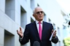 Former prime minister Malcolm Turnbull during a press conference at Parliament House in Canberra.