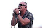 Shannon Noll performs during the round 18 A-League Men match between Newcastle Jets and Macarthur FC at McDonald Jones Stadium
