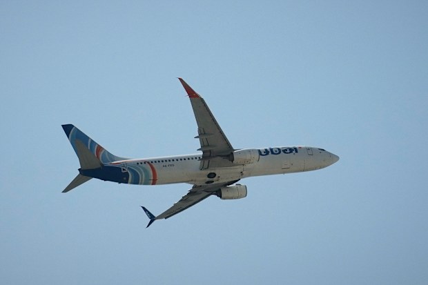 A FlyDubai aircraft takes off from Dubai International Airport in Dubai, United Arab Emirates, Wednesday, Sept. 30, 2026.