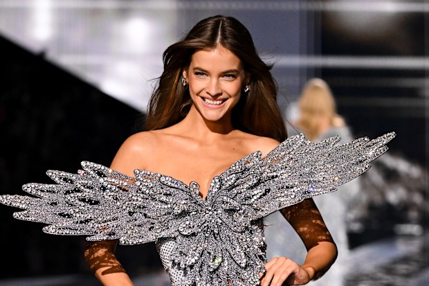 Barbara Palvin at the 2025 Victoria's Secret Fashion Show held at Steiner Studios on October 15, 2025 in New York, New York. (Photo by Gilbert Flores/Variety via Getty Images)