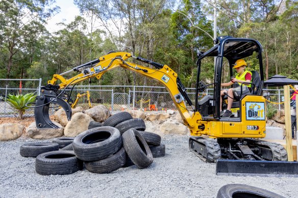Kids driving diggers Australia s newest theme park is mind blowing