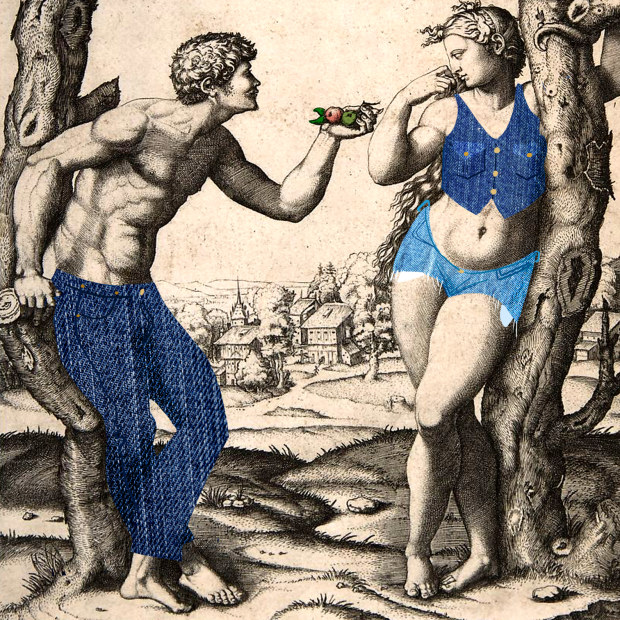Human deals body jeans