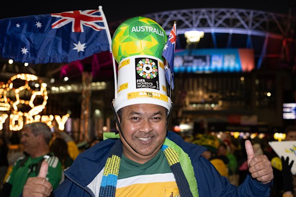 Matildas fan Ashish Raj from Blacktown.