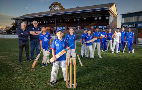 Members of Port Melbourne Cricket Club at the North Port Oval.