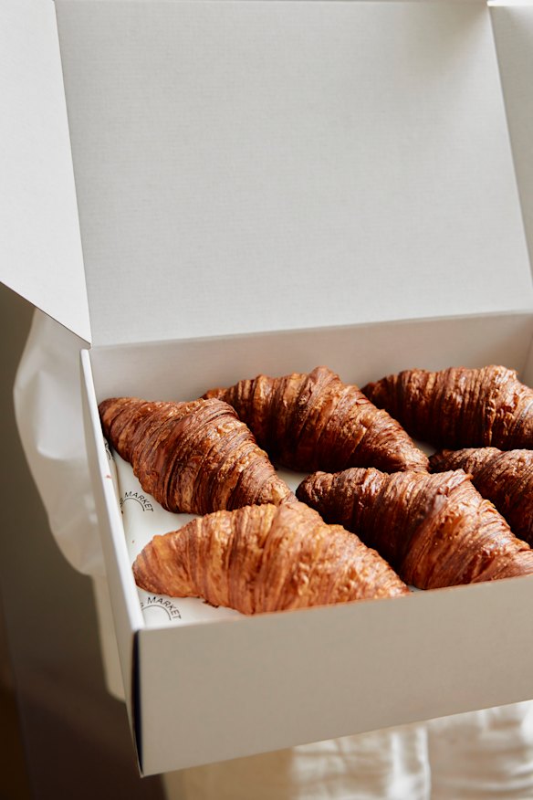 Freshly baked croissants.