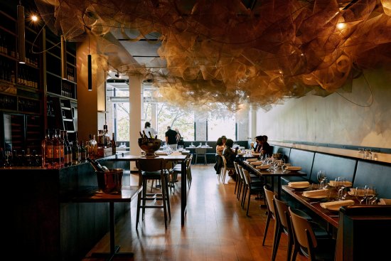 The sophisticated dining room of Tonka in Melbourne CBD.