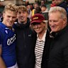 Italy’s Louis Lynagh with parents Isabella and Michael and brother Nicky.