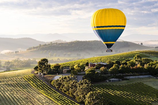 Hot ballooning in the Yarra Valley.