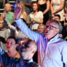 Scott Morrison at his Horizon Church during the 2019 election campaign.