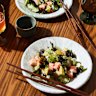 Salad is a low-carb way to enjoy the ever-popular California roll.