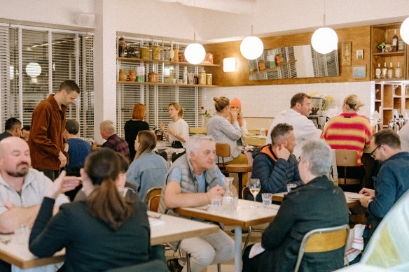 Mortadelis is a pasta bar inside a European deli.