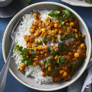 Chickpea lentil curry.