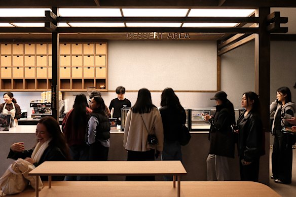 Ascend two flights of stairs to Lonsdale Street’s Matcha Kobo, where the food and drink menu is all about matcha.