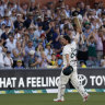 Travis Head walks off Adelaide Oval after his blistering ton against India.