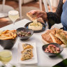Taramasolata, bread and octopus.