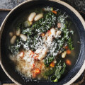 Julia Busuttil Nishimura’s white bean, cavalo nero and parmesan soup.