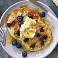 Danielle Alvarez’s blueberry pancakes with whipped demerara butter.