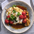 Fish with tomatoes, harissa and fennel.