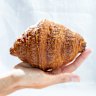 Bakemono’s croissant has a crackly top, a little like tiger bread.