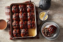 Helen Goh has broken with tradition to add chocolate to her favourite hot cross bun recipe.