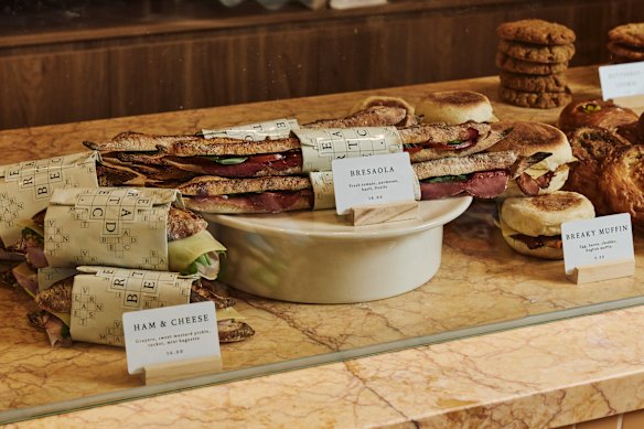 Sandwiches include filled ficelle from Heathmont Bakery.
