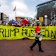 Protestors gather outside the UN Plaza in San Francisco. 