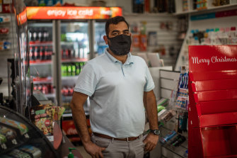 Riku Kaliramana runs Flagstaff News & Lotto in Melbourne’s CBD and says that if office workers don’t return soon, businesses such as his may need to shut their doors.