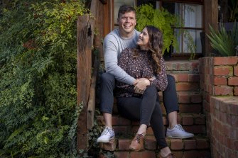 Brie and Luke Oâ€™Loughlin are now happily married after meeting online in June last year.