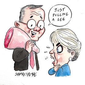 The Coalition did not see the funny side of Anthony Albanese’s beef joke