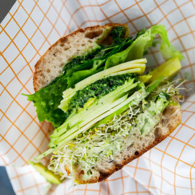 The Al Green salad sandwich at Small’s Deli, Potts Point.