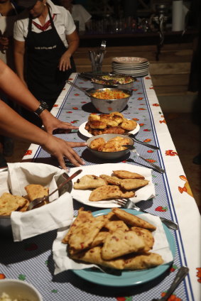 Community cooking in Costa Rica’s Juanilama community.