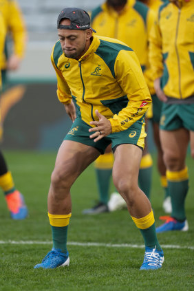 Christian Lealiifano during the captain's run in Auckland before the Bledisloe Cup.