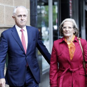Prime Minister Malcolm Turnbull and Lucy Turnbull.