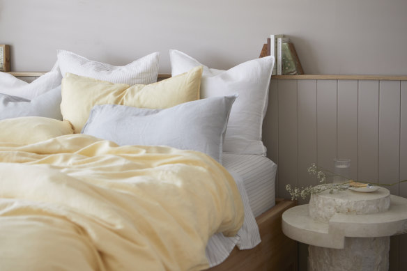 The Sheet Society's latest colour 'Butter' is available in their cotton or linen ranges. 