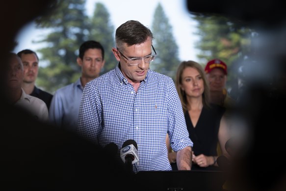 The Premier appeared at Queenscliff Surf Life Saving Club on Saturday to announce $23 million for rescue vehicles and jet skis.