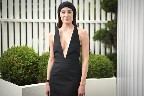 On point: Rebecca Harding in Sportmax.