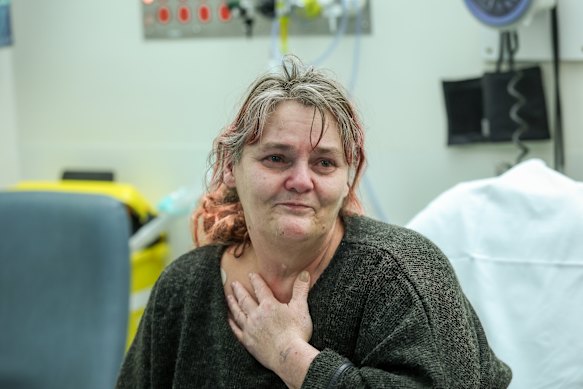 Nicole Miller was taken into hospital by ambulance when her nose would not stop bleeding for hours.