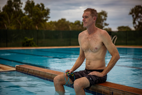 Royal Life Saving Society Western Australia general manager Greg Tate  at the Bidyadanga community pool.