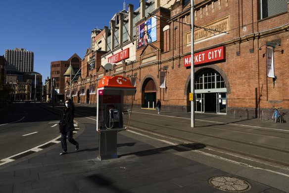 Chinatown during Sydney’s lockdown to stop the spread of COVID-19. 