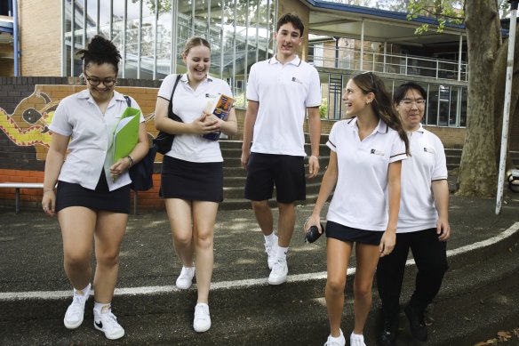 Year 12 students leave their high school for the last time, after HSC exams finished on Friday.