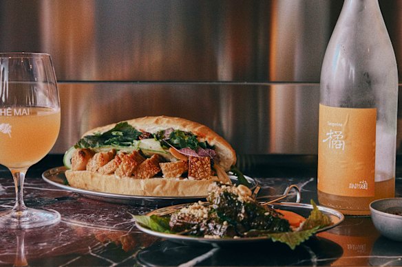 The pork banh mi at Ca Phe Mai