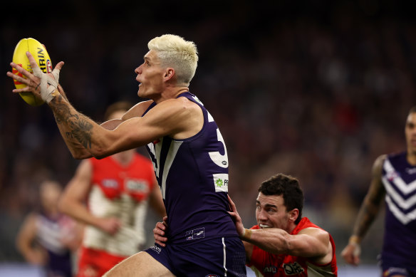 Fremantle’s Rory Lobb could stand in for Nat Fyfe this weekend.