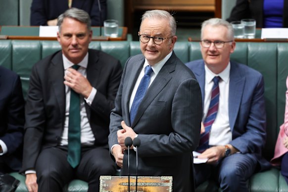 Happy with the current make up of the parliament … Prime Minister Anthony Albanese.
